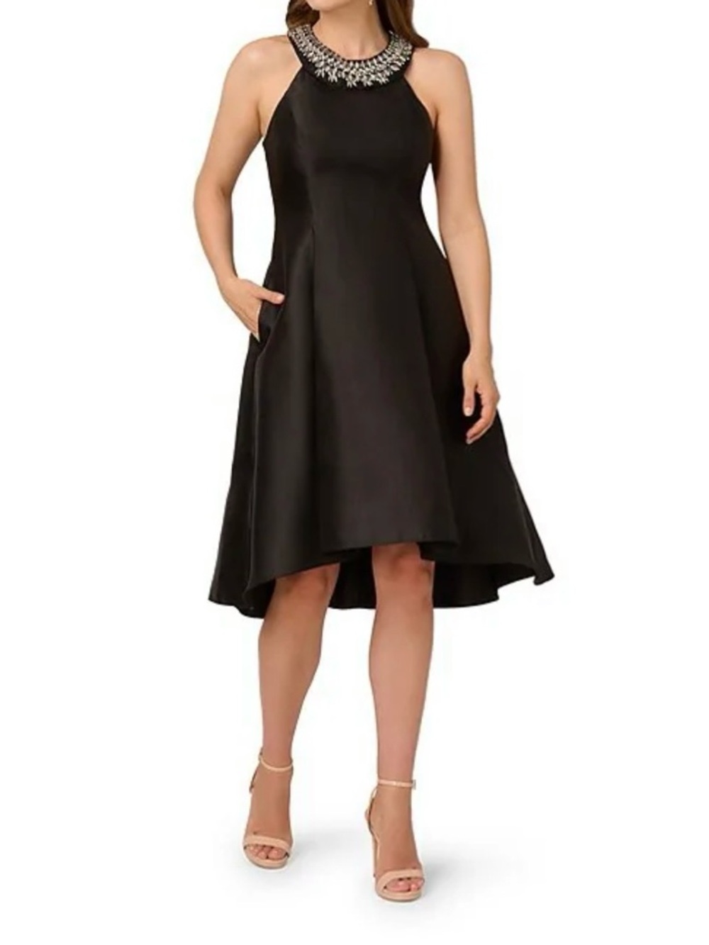 Adrianna Papell Beaded Mikado Midi Dress - NWT size 4